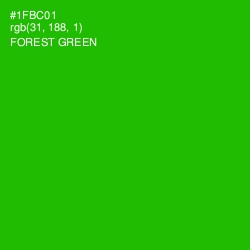 #1FBC01 - Forest Green Color Image